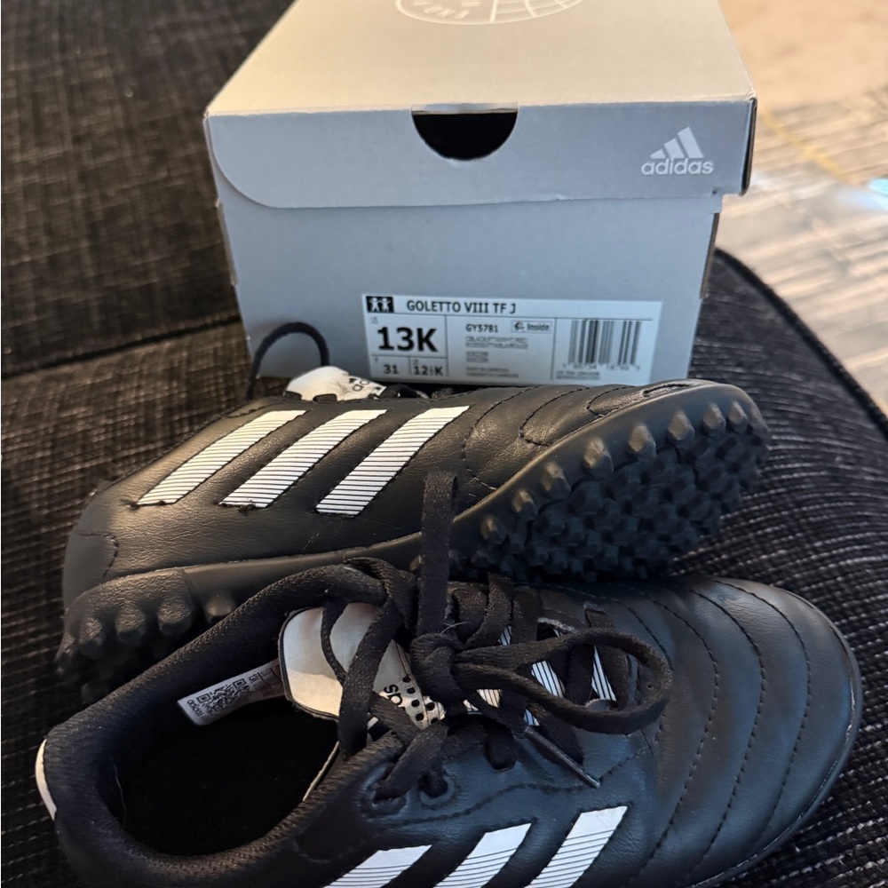 Adidas Kids Black Soccer Shoes